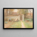 La vieille maison à Barbizon - Jean-François Millet — inramlat konstverk på väggen