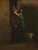 kvinna vid brunnen - Jean-François Millet — vy av konstverket