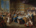 Le festin de Didon et Énée, un portrait allégorique de la famille du duc et de la duchesse du Maine - Jean-François de Troy — vy av konstverket