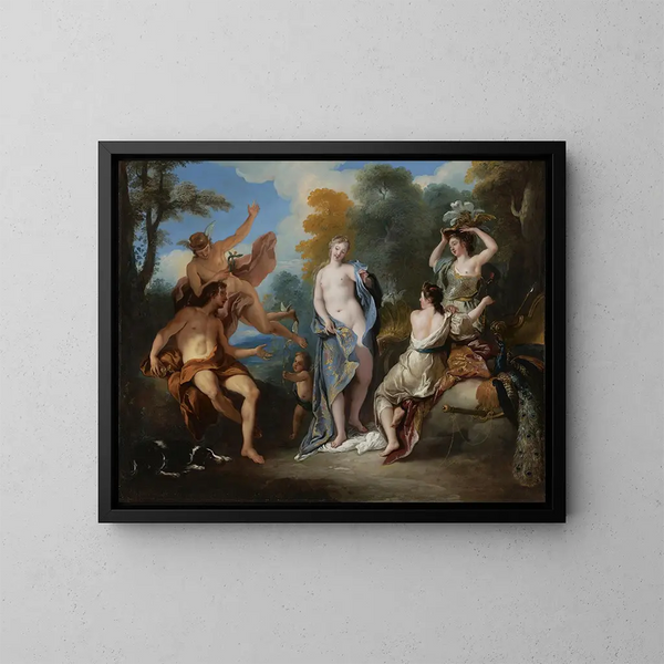 Le Jugement de Paris - Jean-François de Troy — inramlat konstverk på väggen