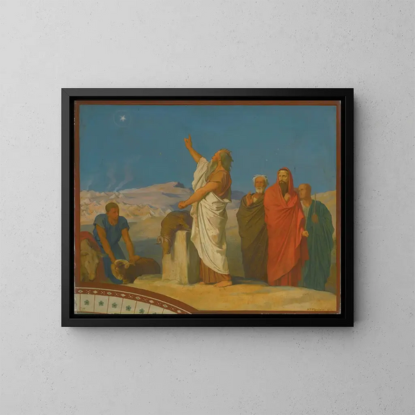Baalam profeterar att en himlakropp stiger upp från Israels mitt - Jean-Hippolyte Flandrin — inramlat konstverk på väggen
