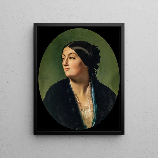 Jeanne Élisabeth dite Isabelle Hittorf - Jean-Hippolyte Flandrin — inramlat konstverk på väggen