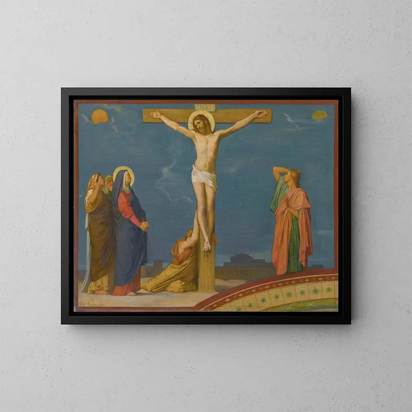 La Mort de Jésus-Christ sur le Calvaire - Jean-Hippolyte Flandrin — inramlat konstverk på väggen