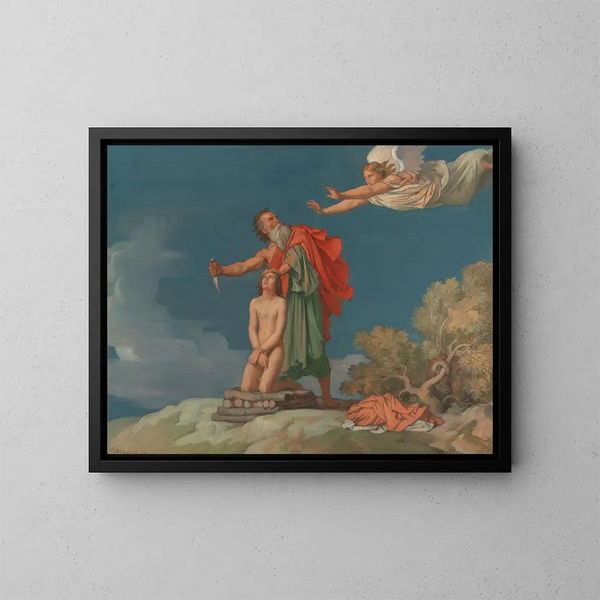 Le Sacrifice d'Isaac - Jean-Hippolyte Flandrin — inramlat konstverk på väggen