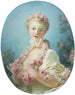 En ung blond kvinna med en rosgirlang runt halsen - Jean-Honoré Fragonard — vy av konstverket