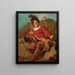 Jean-Claude Richard Abbé de Saint-Non klädd i spansk stil - Jean-Honoré Fragonard — inramlat konstverk på väggen