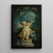 L'Amour triomphant - Jean-Honoré Fragonard — inramlat konstverk på väggen