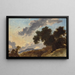 Landskapsbild av berg vid solnedgången - Jean-Honoré Fragonard — inramlat konstverk på väggen