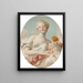 porträtt av Mademoiselle Marie-Catherine Colombe som Venus - Jean-Honoré Fragonard — inramlat konstverk på väggen