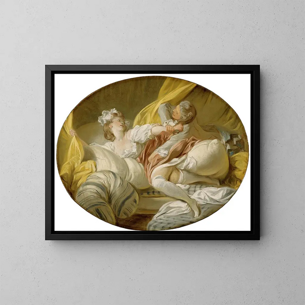 La Belle Servante - Jean-Honoré Fragonard — inramlat konstverk på väggen