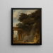 La Cascade - Jean-Honoré Fragonard — inramlat konstverk på väggen