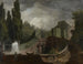 Långsam reproduktion av den monumentala trappan i Villa d'Este i Tivoli - Jean-Honoré Fragonard — vy av konstverket