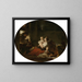 La Famille heureuse - Jean-Honoré Fragonard — inramlat konstverk på väggen
