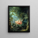 La Balançoire - Jean-Honoré Fragonard — inramlat konstverk på väggen