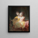 Les Deux Sœurs - Jean-Honoré Fragonard — inramlat konstverk på väggen
