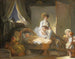 La Visite à la Crèche - Jean-Honoré Fragonard — vy av konstverket