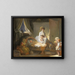 La Visite à la Crèche - Jean-Honoré Fragonard — inramlat konstverk på väggen