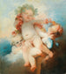 Tre putti krönt med blommor - Jean-Honoré Fragonard — vy av konstverket