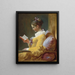 Ung flicka läser - Jean-Honoré Fragonard — inramlat konstverk på väggen