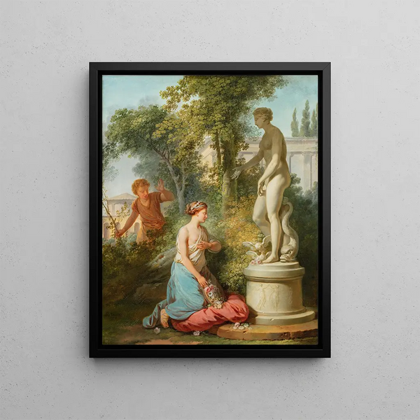 L'offrande à Vénus - Jean-Jacques-François Le Barbier — inramlat konstverk på väggen