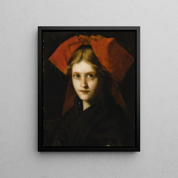 Ung alsacisk kvinna - Jean-Jacques Henner — inramlat konstverk på väggen