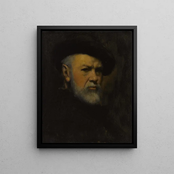 Självporträtt - Jean-Jacques Henner — inramlat konstverk på väggen