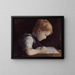 Le petit écrivain - Jean-Jacques Henner — inramlat konstverk på väggen