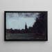 Landskap av Alsace, kyrktornet i Bernwiller - Jean-Jacques Henner — inramlat konstverk på väggen