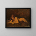 kvinna som läser - Jean-Jacques Henner — inramlat konstverk på väggen