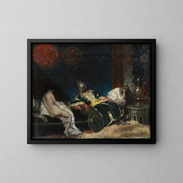 La concubine serbe - Jean-Joseph Benjamin-Constant — inramlat konstverk på väggen