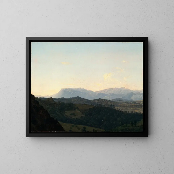 Les montagnes sabines - Jean-Joseph-Xavier Bidauld — inramlat konstverk på väggen
