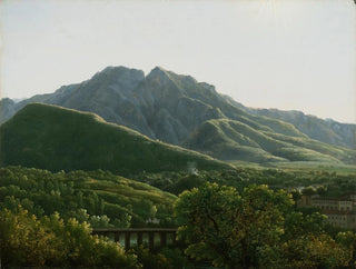 Vue du pont et de la ville de Cava, royaume de Naples - Jean-Joseph-Xavier Bidauld — vy av konstverket