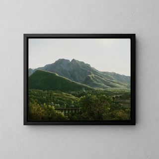 Vue du pont et de la ville de Cava, royaume de Naples - Jean-Joseph-Xavier Bidauld — inramlat konstverk på väggen