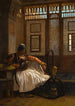 Arnaut au Repos - Jean-Léon Gérôme — inramlat konstverk på väggen