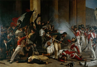 JeanLouis Bezard - Prise du Louvre le 29 juillet 1830 massacre des gardes suisses.webp