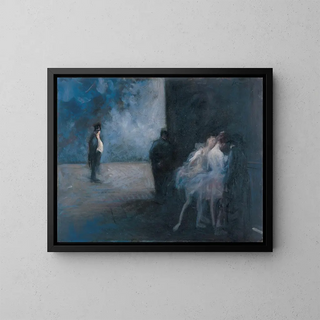 Symfoni i blått - Jean-Louis Forain — inramlat konstverk på väggen