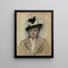 Femme au Chapeau - Jean-Louis Forain — inramlat konstverk på väggen