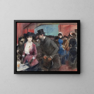 Folies Bergère - Jean-Louis Forain — inramlat konstverk på väggen