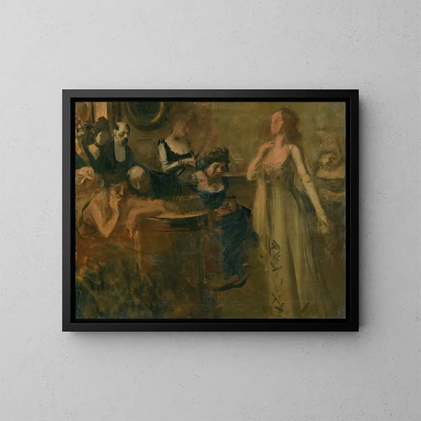 Le Récital - Jean-Louis Forain — inramlat konstverk på väggen