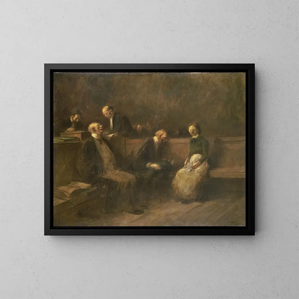 La Pétition - Jean-Louis Forain — inramlat konstverk på väggen