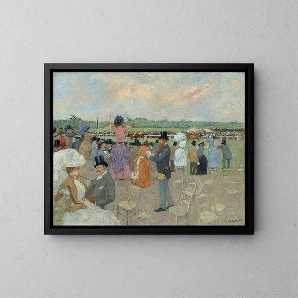 Les courses à Longchamp - Jean-Louis Forain — inramlat konstverk på väggen