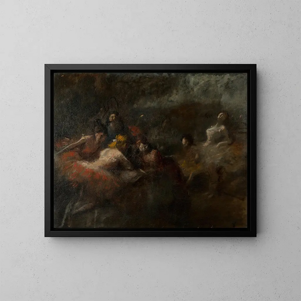 Les danseurs - Jean-Louis Forain — inramlat konstverk på väggen