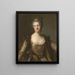 Marquise de Broglie 1718-1777 som Sultana - Jean-Marc Nattier — inramlat konstverk på väggen