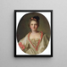 Marie-Thérèse Geoffrin 1715-1791 Marquise de la Ferté-Imbault - Jean-Marc Nattier — inramlat konstverk på väggen