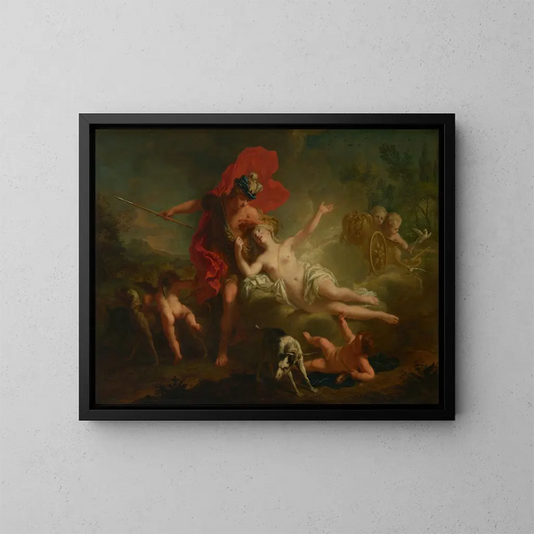 Venus och Adonis - Jean-Marc Nattier — inramlat konstverk på väggen