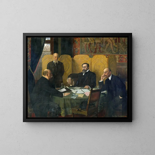 Paris säkerhetskommitté och Seine departementet under kriget 1914-1918 - Jean-Paul Laurens — inramlat konstverk på väggen