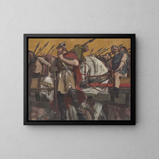 Procession - Jean-Paul Laurens — inramlat konstverk på väggen