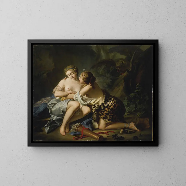 Jupiter under Diane och Callistos drag - Jean-Simon Berthélemy — inramlat konstverk på väggen