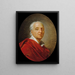 porträtt av Denis Diderot 1713-1784 författare och filosof - Jean-Simon Berthélemy — inramlat konstverk på väggen