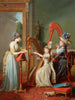 La leçon de harpe - Jean Antoine Théodore Giroust — vy av konstverket